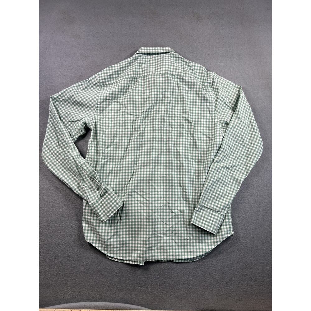 UNTUCKit Men's Medium Slim Fit Green Gingham Long Sleeve Shirt 100% Cotton - Picture 2 of 7